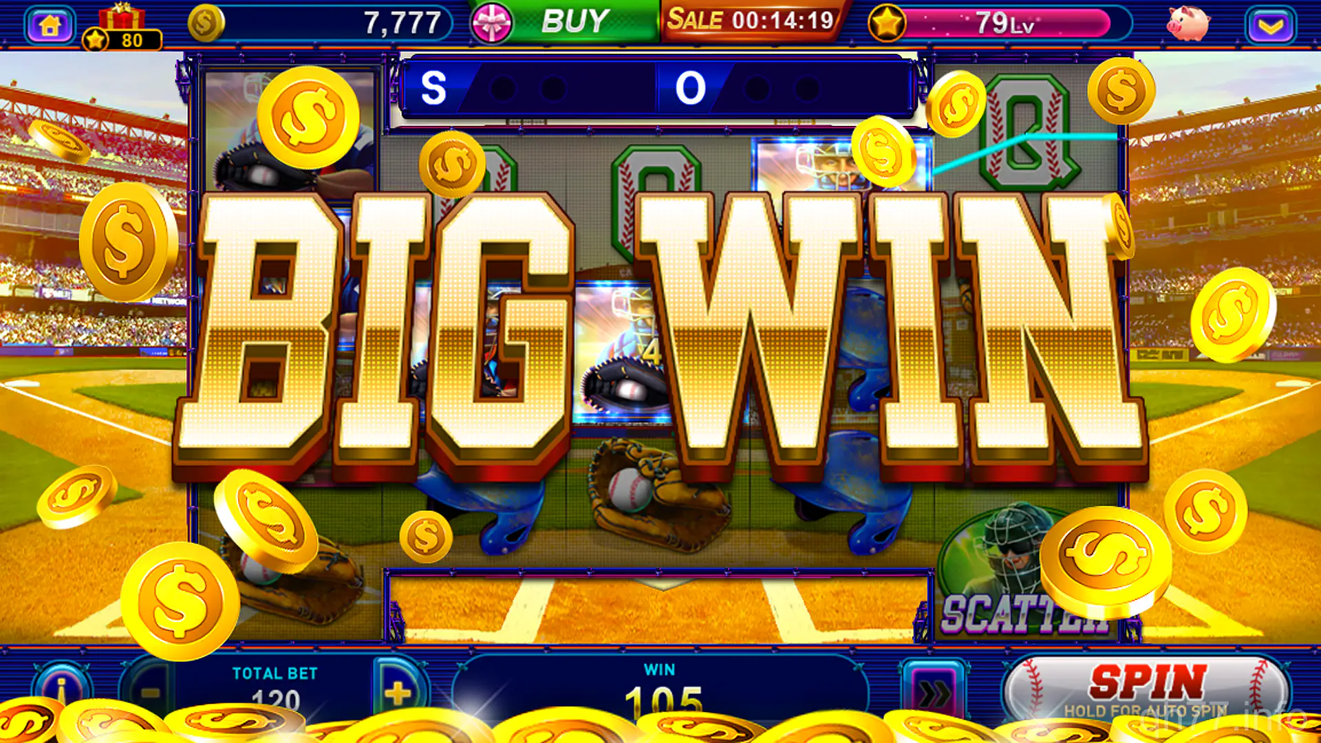 Màn hình trò chơi slots